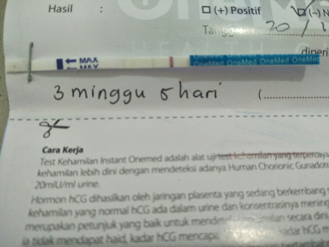 hasil tespack masih negatif atau menuju positif?