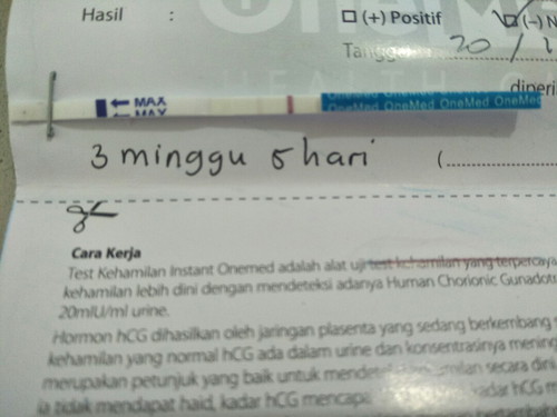 hasil tespack masih negatif atau menuju positif?