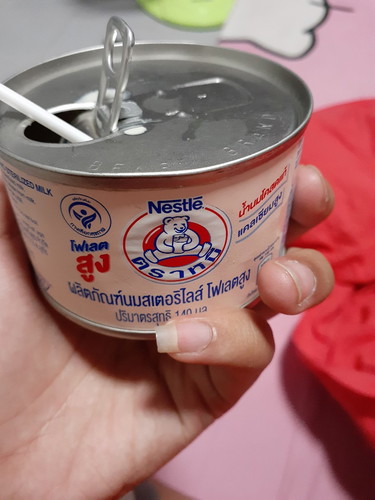 แม่ๆบ้านไหนกินนมตราหมีสีชมพูบ้างคะ