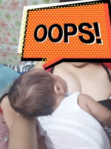 nasa dibdib ko siya habang nadede