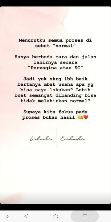 Lebih fokus pada prosesnya.