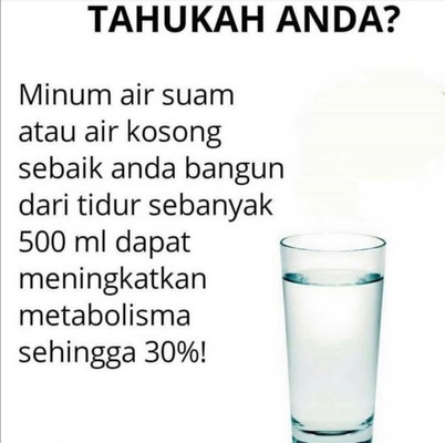 Kaitan Minum Air Dengan Metabolism Badan