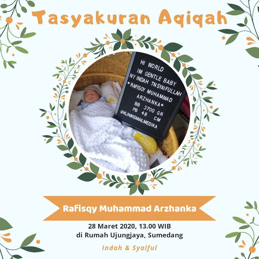 Tasyakuran Aqiqah di tengah wabah