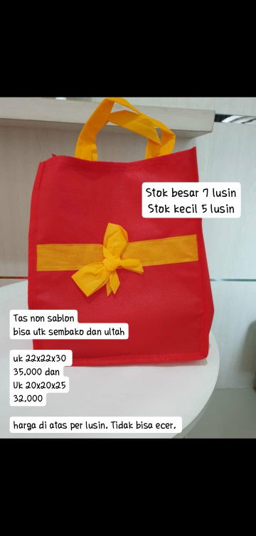 Tas spunbound tebal. Tas sembako. Tas murah. Goodie bag.