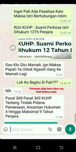 Pasal Istri Vs pasal Suami haha