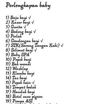 perlengkapan baby