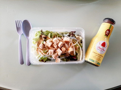 สลัดผักออแกนิค+น้ำอินทผาลัม บำรุงครรภ์