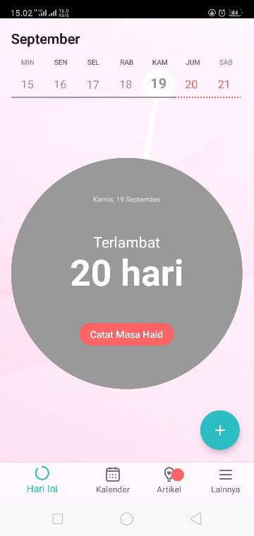 Telat haid belom positif