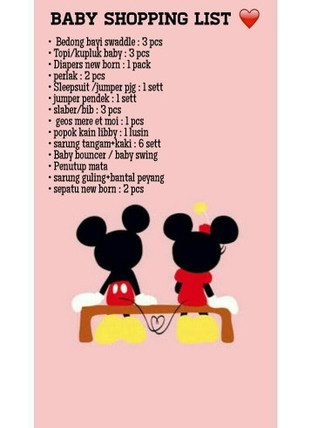 list perlengkapan new born