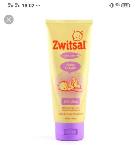 Zwitsal Baby Cream Extra Care with zinc