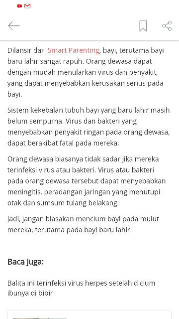 cium bibir bayi