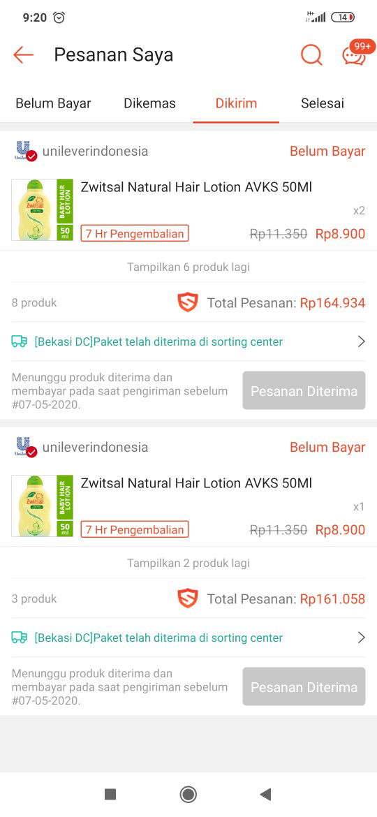 Udh mengajukan pembatalan tp ttp d kirim