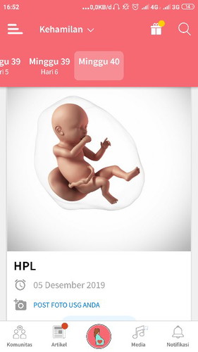 udh masuk hpl tpi blm ada tanda"