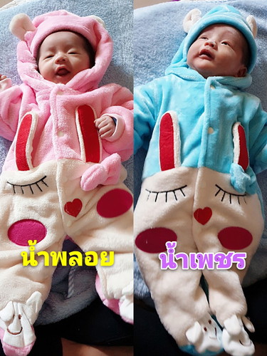 น้ำเพชร น้ำพลอย..แฝดชายหญิง..อายุ 28 วันแล้ว..มารายตัวแม่ๆกันนะ
