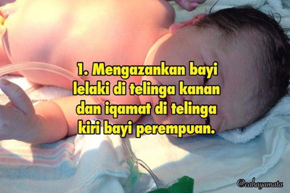 Sunah menyambut kelahiran bayi di dalam islam