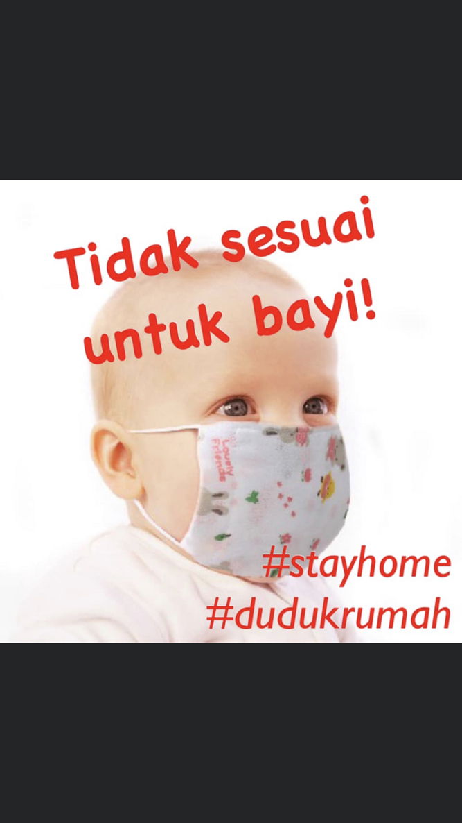 Mask muka bahaya untuk bayi
