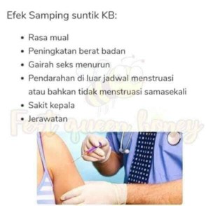jenis dan nama2 KB dan efek samping nya