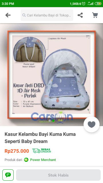 jual kasur kelambu bayi kuma kuma