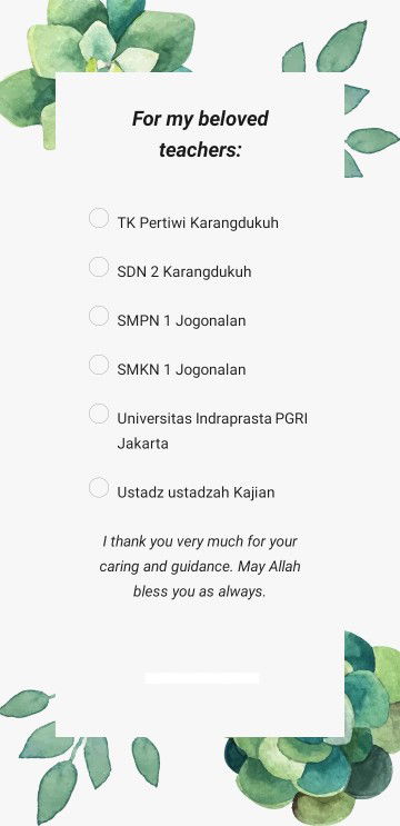 Guru-guruku tersayang..