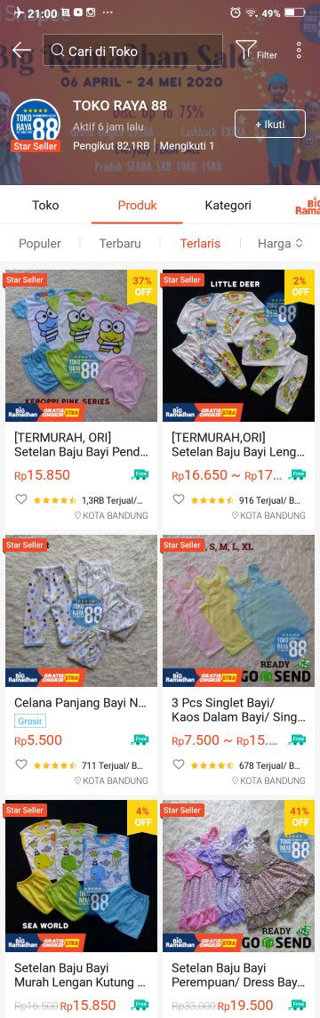 Toko Baju Anak Shopee