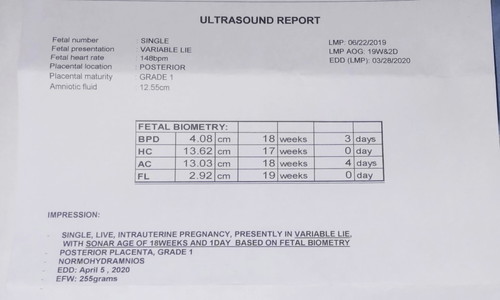ultrasound result