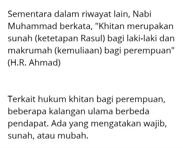 sunat bagi bayi perempuan apakah wajib/tidak dlm islam?