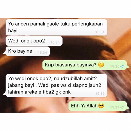 PAMALI (BAYI MENINGGAL KARENA BELI PERLENGKAPAN BAYI SEBELUM WAKTUNYA)