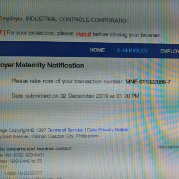 Maternity Notification