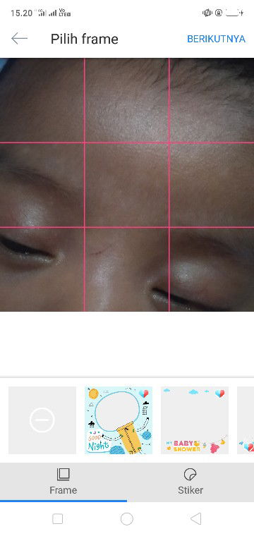 bercak putih pada dahi...