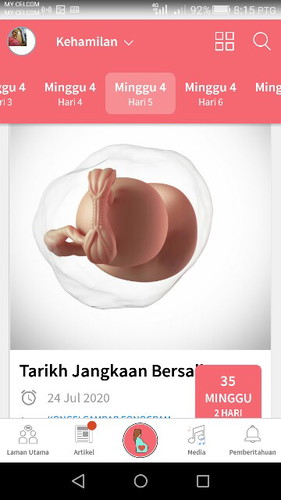 Tak sabar nak tengok baby membesar