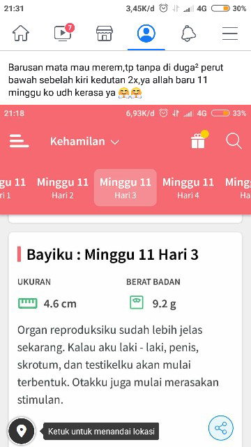 apakah yg kurasakan tanda² adk bayi nya yg gerak y bunda ?
