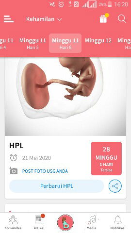 mau tanya donk bun kenapa ea di sisa minggu ttp 28 ngga berubh..