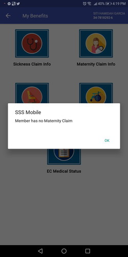 MATERNITY CLAIM STATUS