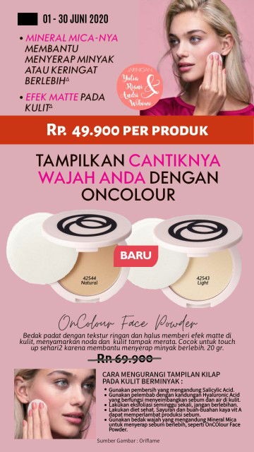 on colour face powder