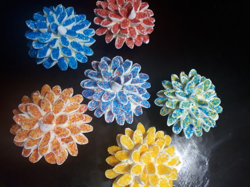 colorful floral cupcake