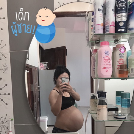 34+5 ท้องเริ่มลดต่ำลงแล้ว