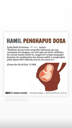 Kemuliaan pada wanita yang bersabar atas kehamilannya.