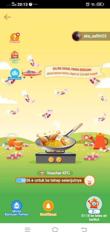 saling bantu siram tanaman