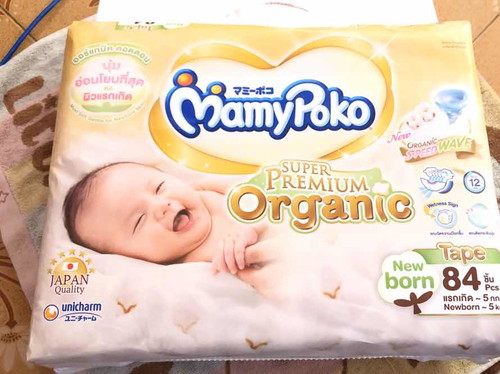 แพมเพิส Mamypoko Tape Super Premium Organic.