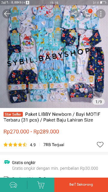 Baju Bayi NB
