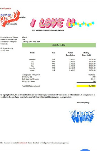 SSS Maternity Claim