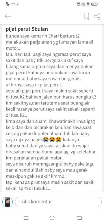 pijat perut hamil 5bln