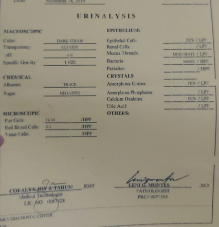 ito po result ng urinalysis ko mga moms...