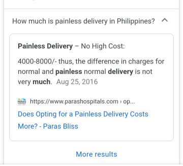 Painless delivery