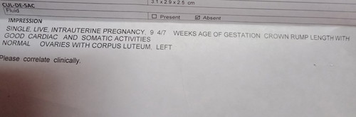 9 weeks pregnant
