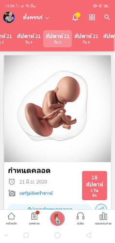 แบบนี้21วีคกี่เดือนค่ะตอนไปซาวหมอบอก5เดือนแล้ว แล้วในหนังสือฝากครรภ์หมอเขียน23+1กำหนดคลอด21มิถุนายนคือสรุปแล้วหมอเขียนผิดหรือแอพบอกผิดค่ะ.