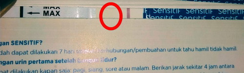 telat 6 hari tespek samar