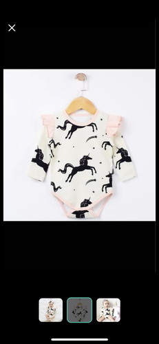 Unicorn baby romper