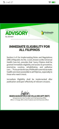 NEW PHIL HEALTH POLICY.