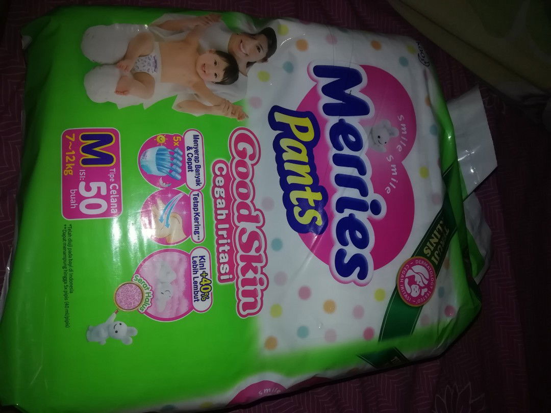 Jual Pampers Merries Isi 50 Ukuran M